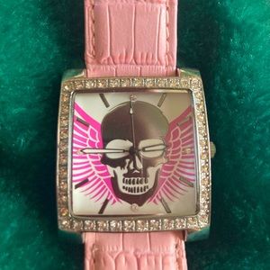 Ram Highway Honey Women's Pink with Skull & Wings Watch